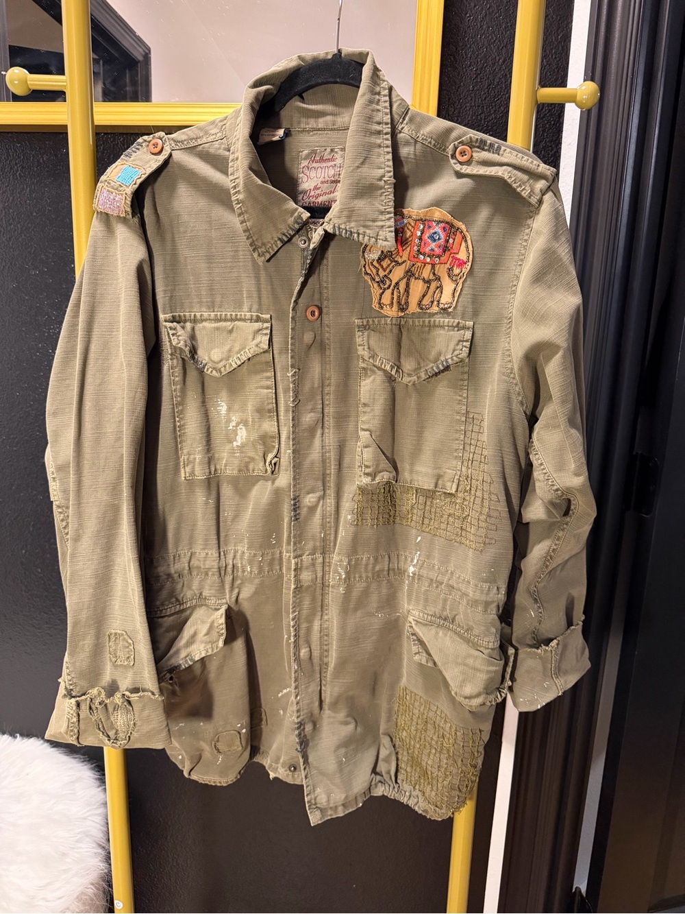 Women’s scotch and soda Olive Green Military-Style Jacket